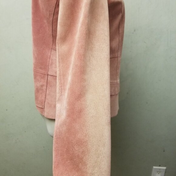 So Blue 100% Suede pink jacket women's size XS ( O24) - Picture 2 of 7